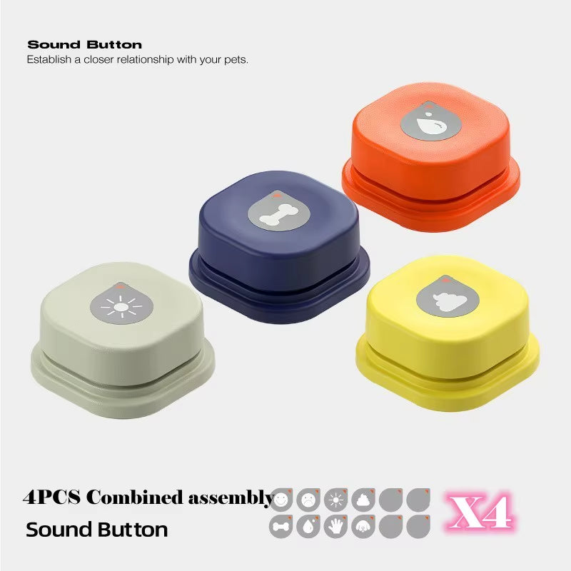 Pet Sound Box Recordable Talking Dog Button Cat Squeeze Box Toys Voice Recorder Talking Toy for Pet Communication Training Tool