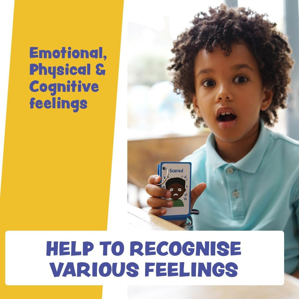 My Feelings and Emotion Boys Flash Cards for Visual Aid Special Ed, Speech Delay Non Verbal Children and Adults with Autism, Special Needs ASD ADHD (Mix Boys)