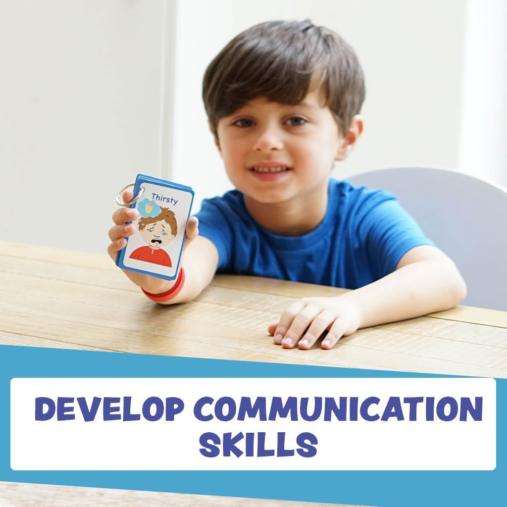 My Feelings and Emotion Boys Flash Cards for Visual Aid Special Ed, Speech Delay Non Verbal Children and Adults with Autism, Special Needs ASD ADHD (Mix Boys)