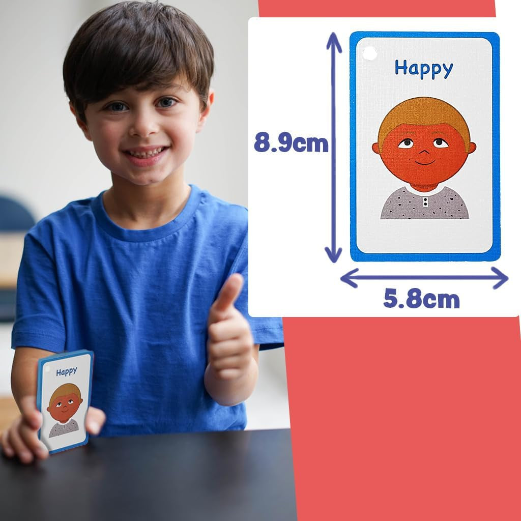 My Feelings and Emotion Boys Flash Cards for Visual Aid Special Ed, Speech Delay Non Verbal Children and Adults with Autism, Special Needs ASD ADHD (Mix Boys)