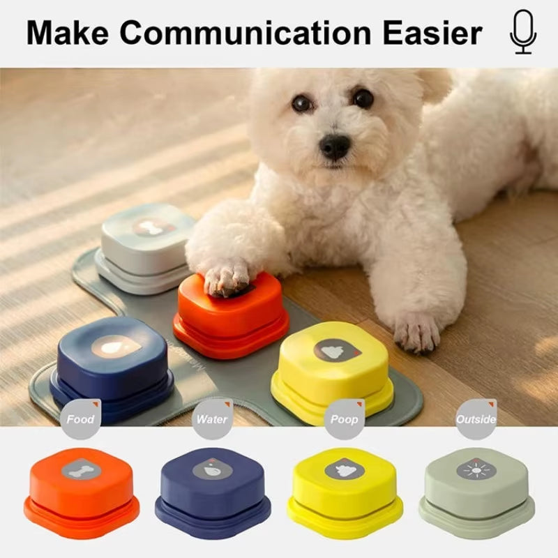 Pet Sound Box Recordable Talking Dog Button Cat Squeeze Box Toys Voice Recorder Talking Toy for Pet Communication Training Tool