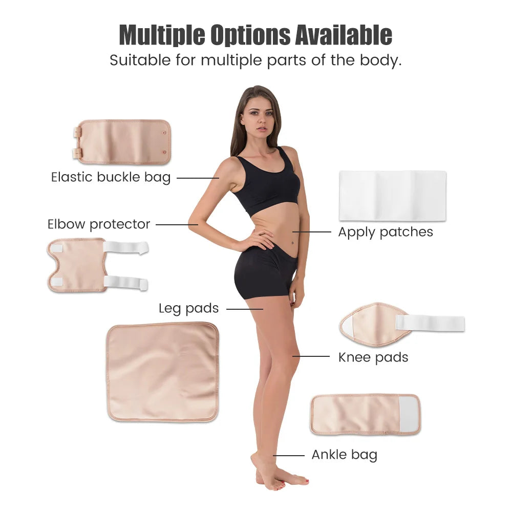 Castor Oil Pack Wrap Reusable Organic Cotton Castor Oil Packs with Adjustable Elastic Strap Castor Oil Compress Packs for Body